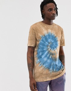 Футболка свободного кроя с принтом тай-дай ASOS DESIGN - Синий