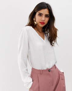 Блузка с V-образным вырезом Vila - Белый