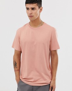 Светло-розовая футболка Weekday - Alan - Оранжевый