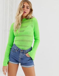 Джемпер с расклешенными рукавами ASOS DESIGN - Зеленый