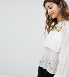 Ярусная блузка с вышивкой Miss Selfridge - Мульти