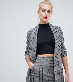Серая клетчатая мини-юбка А-силуэта с пайетками River Island - Серый