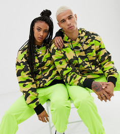 Камуфляжный oversize-худи COLLUSION Unisex - Зеленый