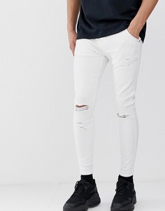 Белые джинсы скинни SikSilk - Белый