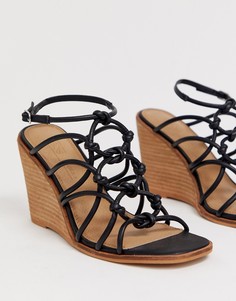Сандалии на танкетке ASOS DESIGN Zoe - Черный