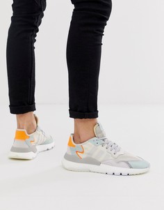 Белые кроссовки со светоотражающей отделкой adidas Originals Nite Jogger - Белый