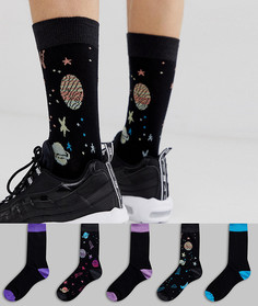 5 пар носков с эффектом омбре ASOS DESIGN - Мульти