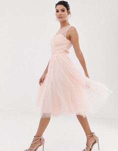 Короткое приталенное платье Little Mistress - Розовый