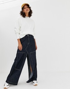 Джинсовая юбка с контрастными строчками Kings Of Indigo - Синий