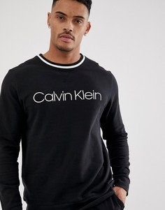 Черный свитшот с круглым вырезом и логотипом Calvin Klein Modern FLX - Черный