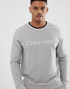 Серый свитшот с круглым вырезом и логотипом Calvin Klein Modern FLX - Серый