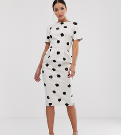 Платье миди в горошек ASOS DESIGN Tall - Мульти