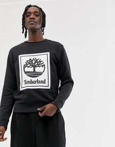 Черный свитшот с круглым вырезом и принтом Timberland - Черный