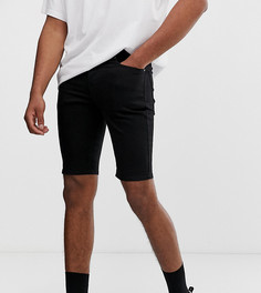 Черные эластичные джинсовые шорты ASOS DESIGN Tall - Черный