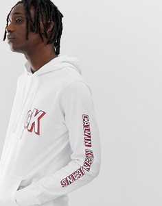 Худи с принтом логотипа Calvin Klein - Белый