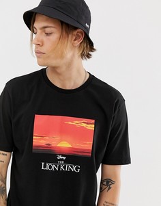 Свободная футболка с принтом Lion King ASOS DESIGN - Черный
