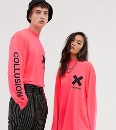 Лонгслив с логотипом COLLUSION Unisex - Зеленый