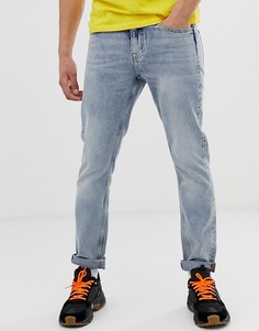 Синие выбеленные узкие джинсы Cheap Monday - Синий