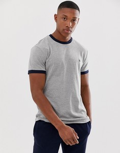 Серая футболка с контрастной окантовкой Jack Wills Baildon - Серый