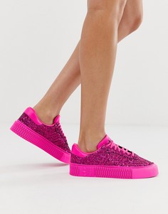 Розовые кеды с блестками adidas Originals - Розовый
