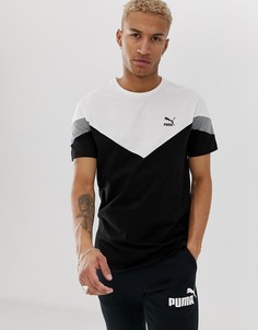 Футболка в стиле колор блок Puma Iconic - Черный