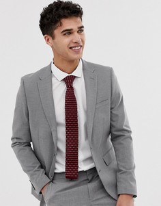 Светло-серый пиджак скинни Burton Menswear - Серый