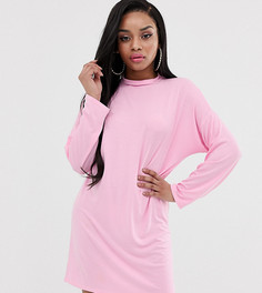 Розовое базовое платье-футболка Boohoo Petite - Розовый