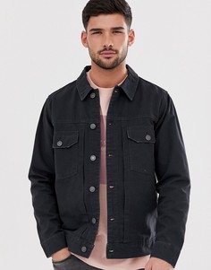 Серая джинсовая куртка в винтажном стиле Pull&Bear - Серый