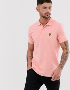 Однотонная футболка-поло Lyle & Scott - Розовый