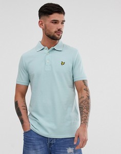 Однотонная футболка-поло Lyle & Scott - Синий