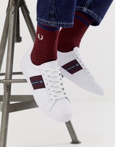 Белые кожаные кроссовки Fred Perry B721 - Белый