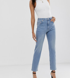 Светлые прямые джинсы стретч ASOS DESIGN Tall - Florence - Синий