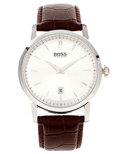 Кожаные часы Hugo Boss 1512636 - Коричневый