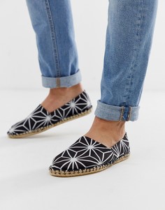 Эспадрильи с принтом ASOS DESIGN - Черный