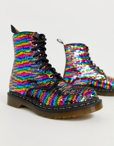 Ботинки с отделкой пайетками Dr Martens 1460 - Мульти