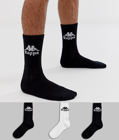Набор из 3 пар носков черного и белого цвета Kappa Authentic - Черный