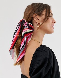 Платок для волос в полоску со складками ASOS DESIGN - Мульти