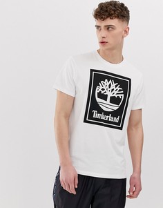 Белая футболка с круглым вырезом и принтом Timberland - Белый