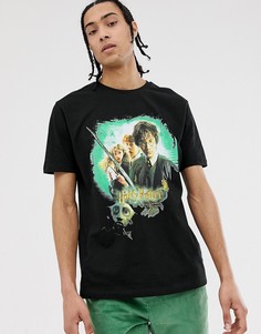 Свободная футболка с принтом Harry Potter ASOS DESIGN - Черный