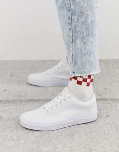 Белые кроссовки Vans classic Old Skool - Белый
