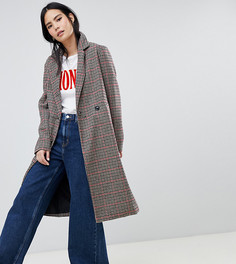 Пальто в клетку Bershka - Мульти