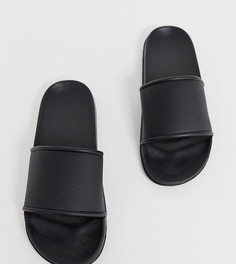 Черные шлепанцы ASOS DESIGN Wide Fit - Черный