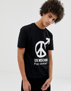 Футболка с логотипом Love Moschino homme - Черный