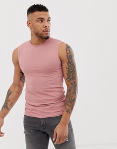 Розовая обтягивающая майка ASOS DESIGN - Розовый