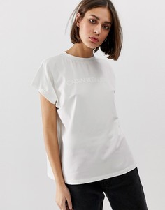 Футболка с виниловым логотипом Calvin Klein - Белый