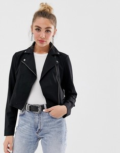 Куртка из искусственной кожи Monki - Черный