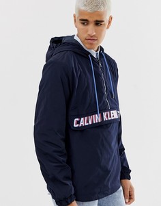 Худи из нейлона Calvin Klein - Темно-синий