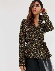 Блузка с цветочным принтом и завязкой спереди Vila - Мульти
