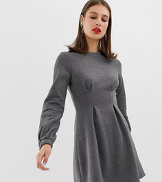 Серое трикотажное платье приталенного кроя River Island - Серый