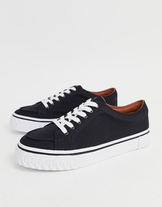 Черные кроссовки с толстой фактурной подошвой ASOS DESIGN - Черный